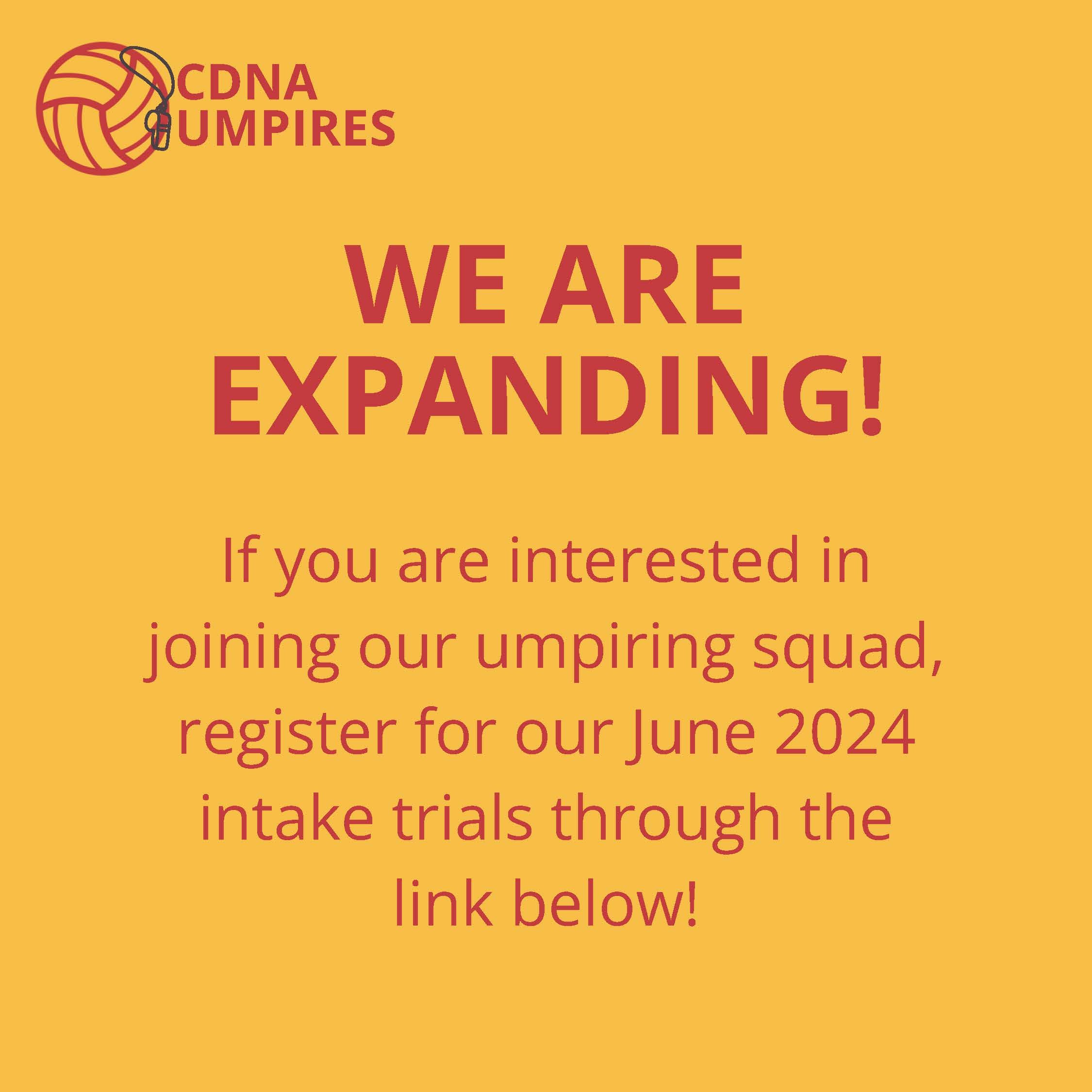 Umpire Intake Trials