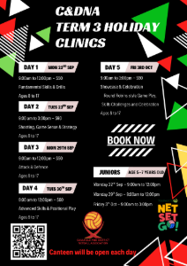 CDNA Term 3 Holiday Netball Clinics